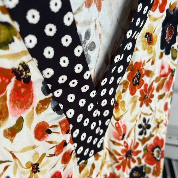 Tribal Multicolor Floral and Polka Dot Blouse M - Picture 11 of 16